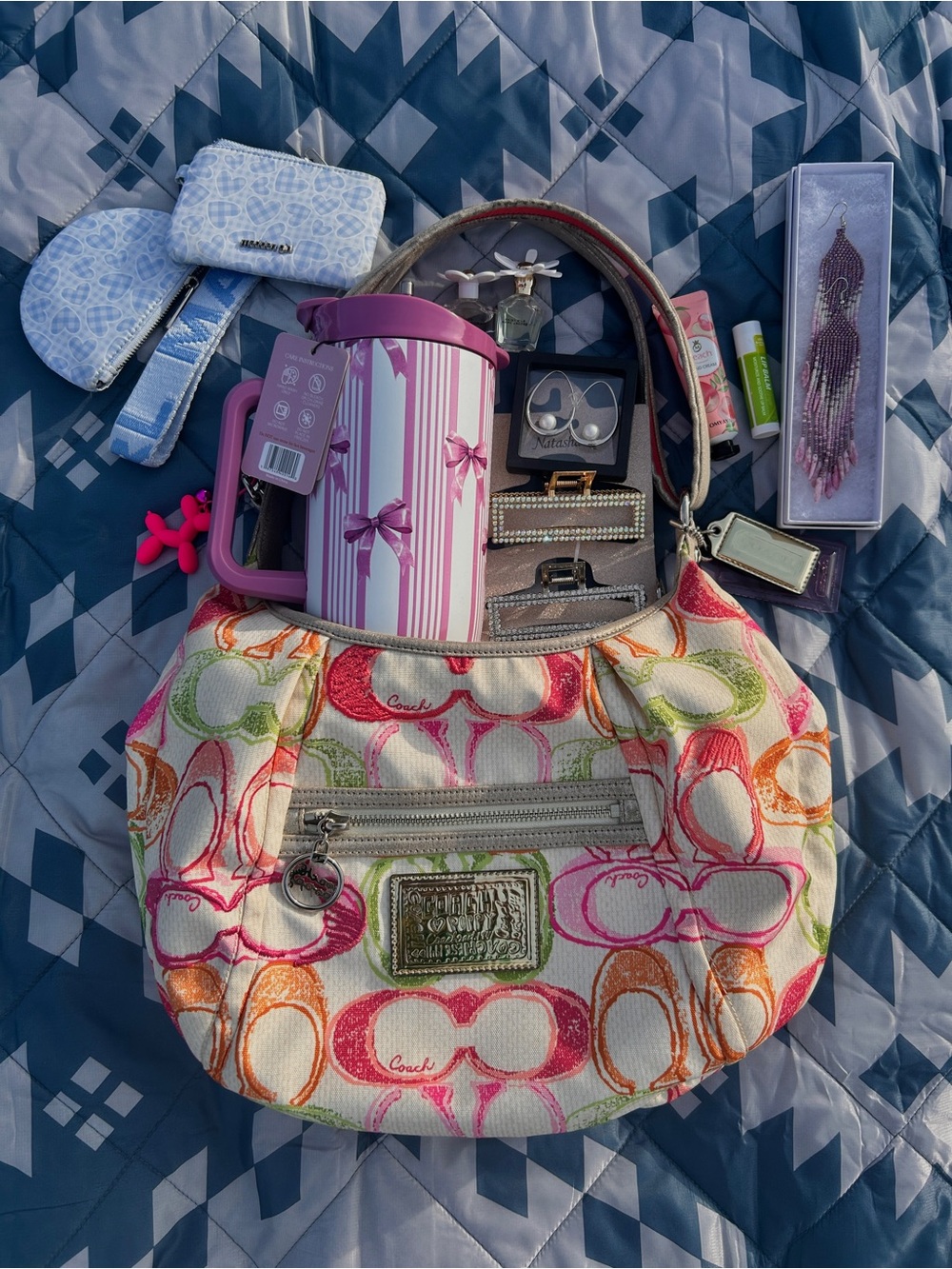 Coach Poppy Scribble Dream Hobo Shoulderbag